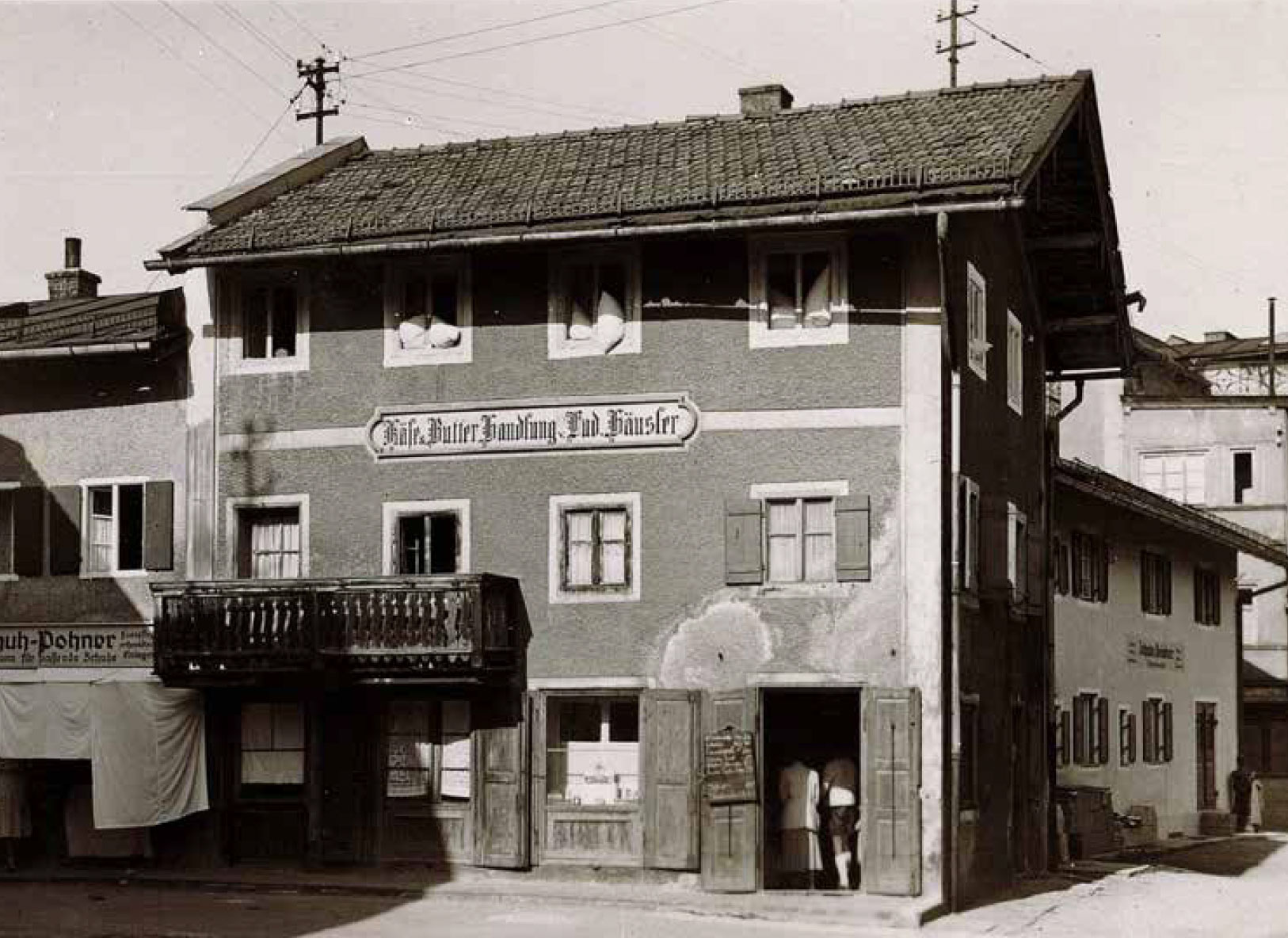 Der Milliladen im Hainbucherwinkel zu Zeiten des Vorbesitzers Ludwig Häusler, 1940er Jahre