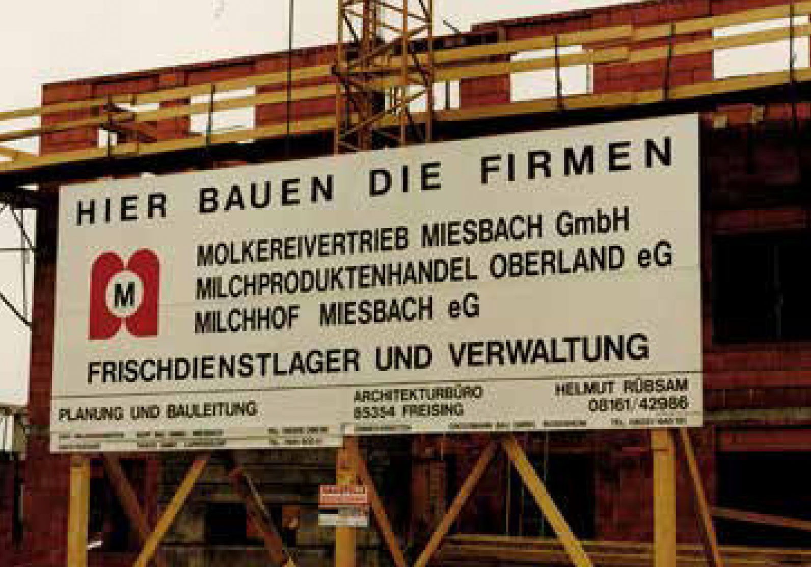 Baustelle des neuen Molkereivertriebs im Windfeld, 1999