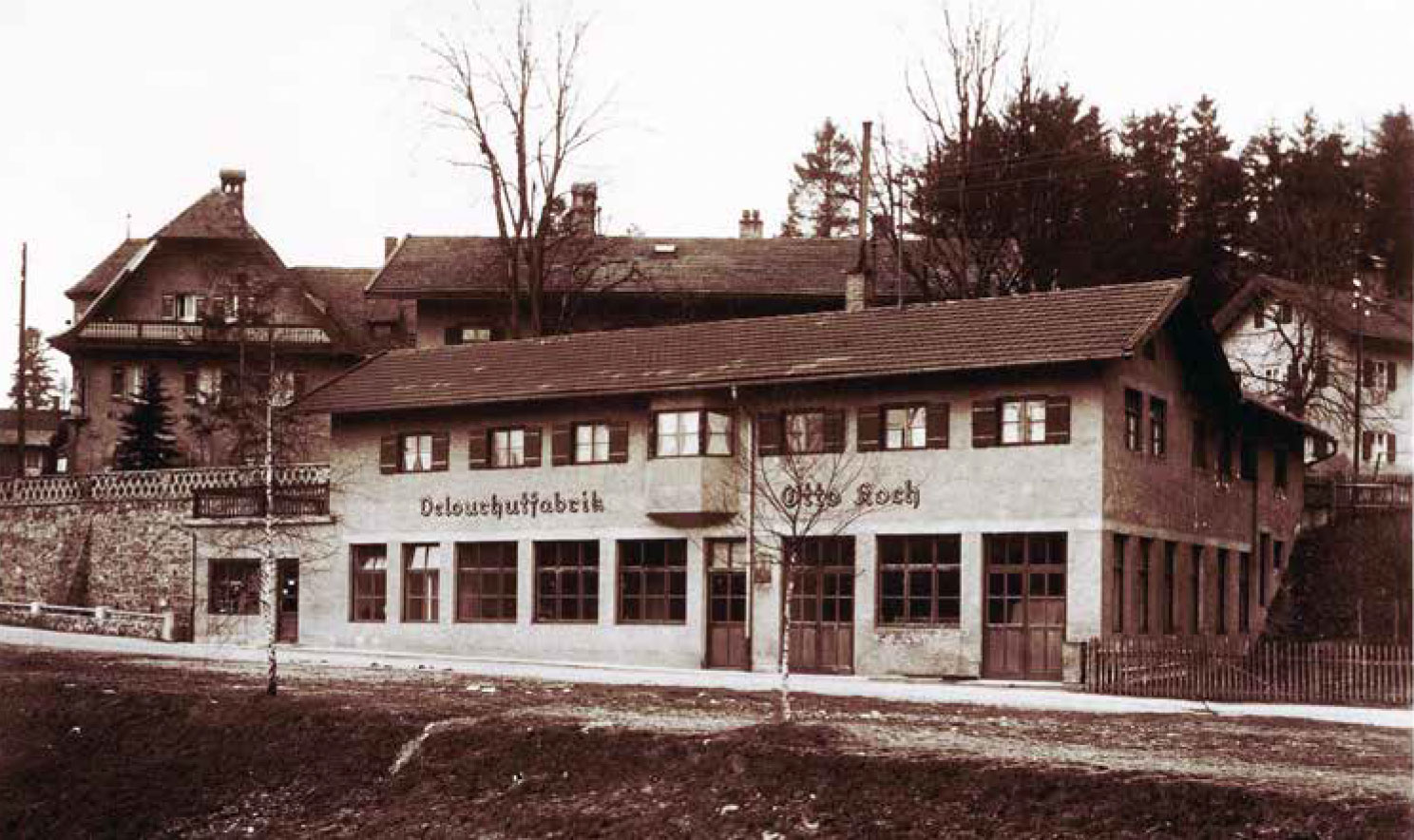 Velourhutfabrik Otto Koch in der Bergwerkstraße, um 1942